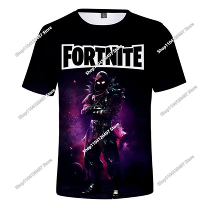 Children's Summer T Shirt Battle Royale Fortnite Hero Victory 3d T-shirt Tees Boys Girls Baby Clothes