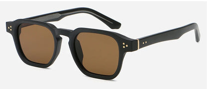 Peekaboo irregular sunglasses for women black brown retro style square sun glasses for men uv400 summer accessories 2025
