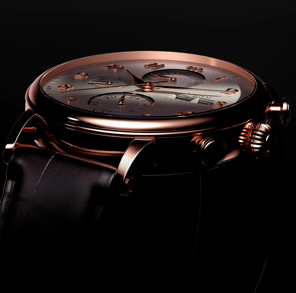 Luxury Brand Switzerland LOBINNI Ewiger Kalender Automatische mechanische Herrenuhr Saphirglas Multifunktionsuhr L13019-8