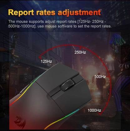 Mouse gaming REDRAGON DEICIDE M816 PRO RGB USB con supporto Bluetooth 2.4G wireless, 26000 DPI, 6 pulsanti per gamer, mouse cablato per computer