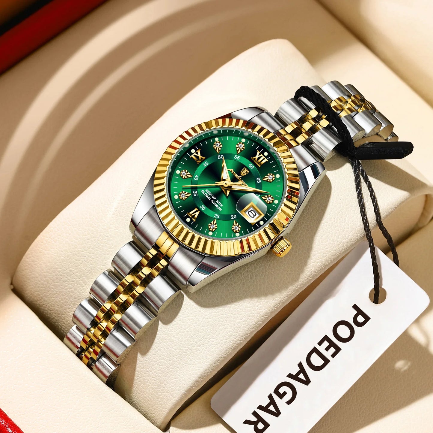 POEDAGAR Top Luxury Ladies Wristwatch Waterproof Luminous Date Casual Women Watch Stainless Steel Quartz Fashion Women's Watches