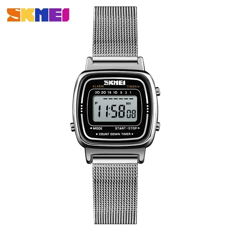SKMEI1901 Women Top brands Luxury 3Bar Waterproof Ladies Watches Small Dial Digital Watch Relogio Feminino  Fashion Sport Watch