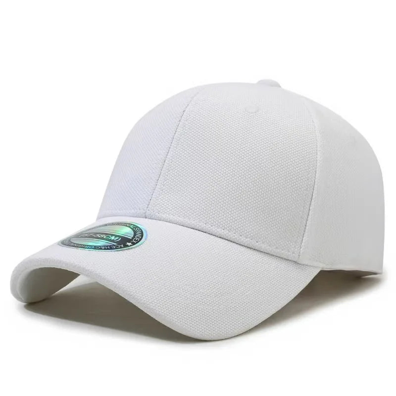 New High Quality Baseball Cap Man Fitted Closed Full Cap Mesh Cap Outdoor Breathable Sports Cotton Sun Male TruckerHat