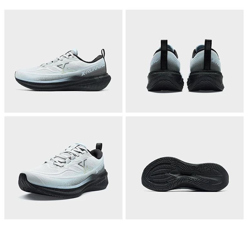 Xtep Running Shoes For Men 2025 Winter Trendy Shock Absorption Cushioning Non-Slip Comfortable Lace Up Sneakers 875419110045
