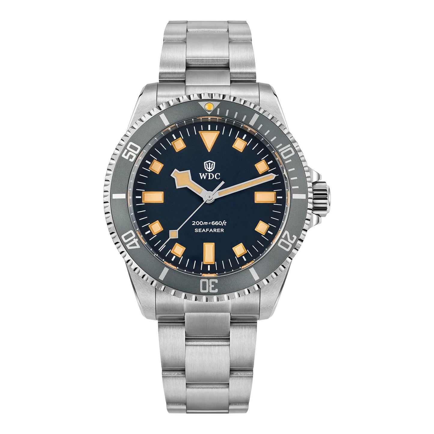Watchdives WD5513Q 40mm Quartz Diver Watch VH31 Sweep Second Sapphire 200m Waterproof Steel Bracelet BGW9 Lume Mens Watch