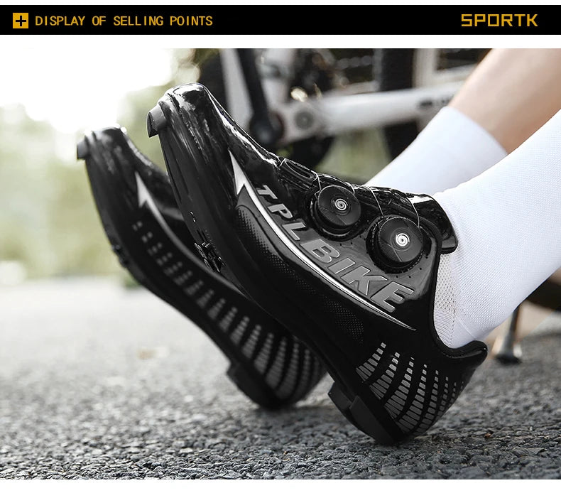 New Men's and Women's Bicycle Shoes,Outdoor Cycling Shoes,Three Functional Soles,Professional Training Shoes