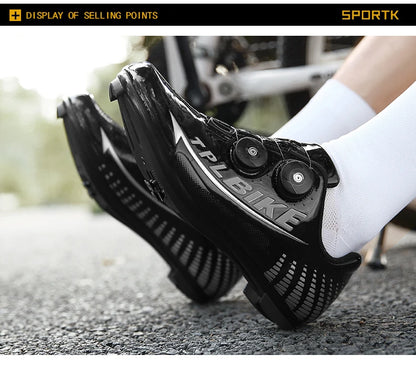 New Men's and Women's Bicycle Shoes,Outdoor Cycling Shoes,Three Functional Soles,Professional Training Shoes