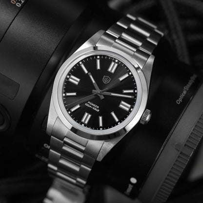 Watchdives WD1016 V3 Quartz Watch 37mm Stainless Steel Case Sapphire Vintage Watch  VH31 Sweep Movemet 100m Waterproof Men Watch