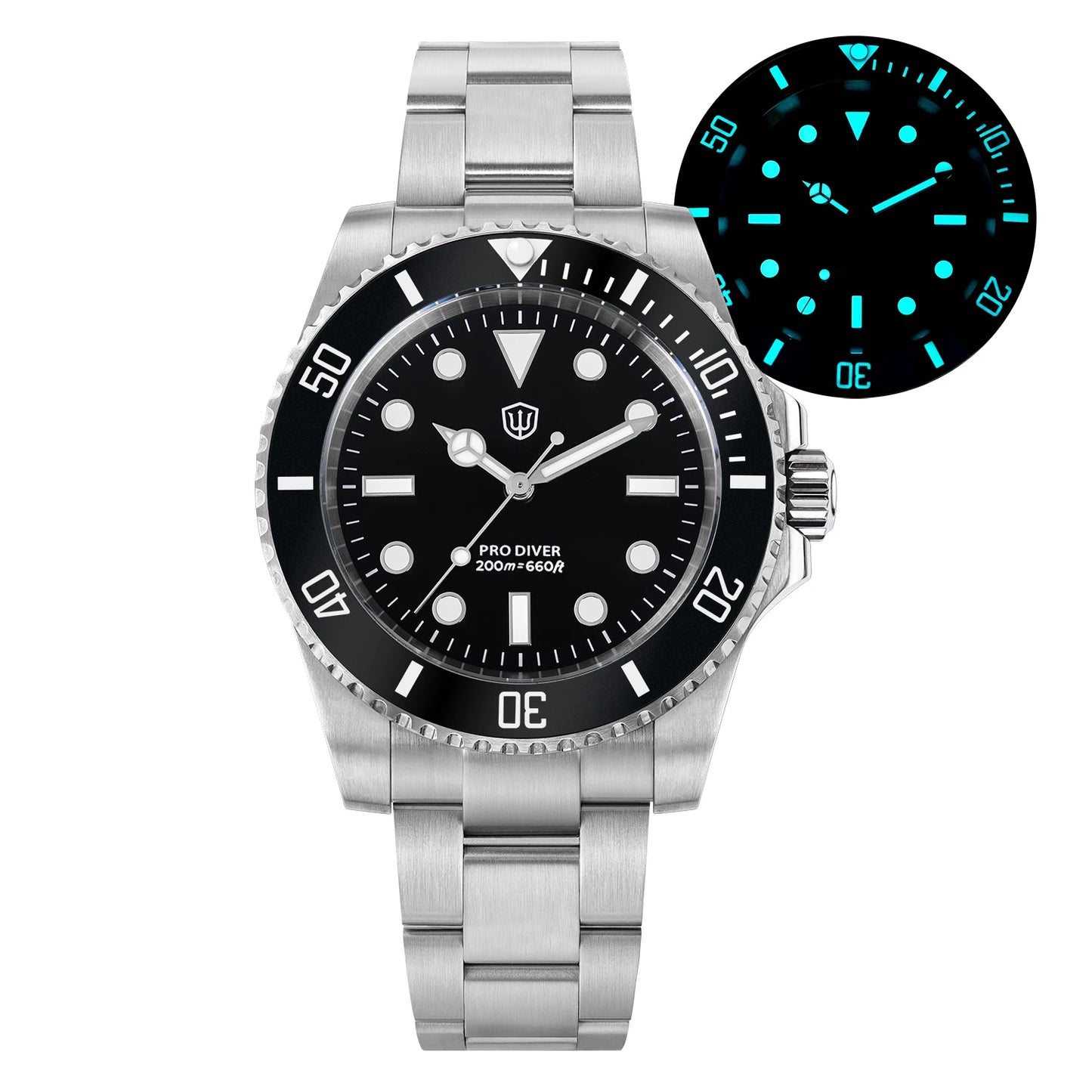 Watchdives WD1680Q V2 VH31 Sweep Quartz Movement Watch Luxury Top Brand Sapphire Stainless Steel 20Bar Waterproof Men Watches