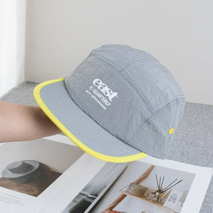 Retro Japanese Style Hip-hop Hats 5 Panel Thin Flat Brimmed Baseball Cap Quick-drying Breathable Sunscreen Hat Unisex