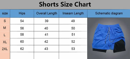 Dragon Ball Men's Double-layer Shorts Son Goku Summer Japanese Anime Fake Two-piece Sports Fitness Quick-drying Shorts