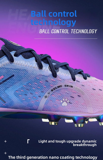 KELME FG -ammattilaistason jalkapallokengät pitkillä nastoilla, luonnonnurmelle, ottelutason jalkapallokengät, sisäkäyttöön, liukumattomat jalkapallokengät