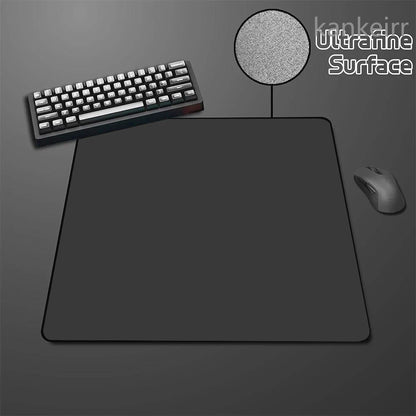 Tappetino mouse Black Speed a tinta unita, altamente elastico, con base antiscivolo, tappetino gaming premium per e-sport, superficie ultrafine, deskmat