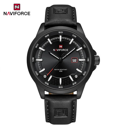 Naviforce 9248 Top Brand New Sport Wristwatch Luxury Military Auto Date Leather Simple Quartz Original Male Clock