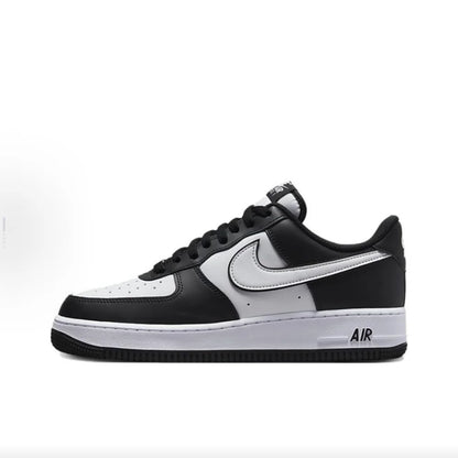 Nike Air Force 1 ”Panda” läder-sneakers, låga, unisex, vit/svart DV0788-001