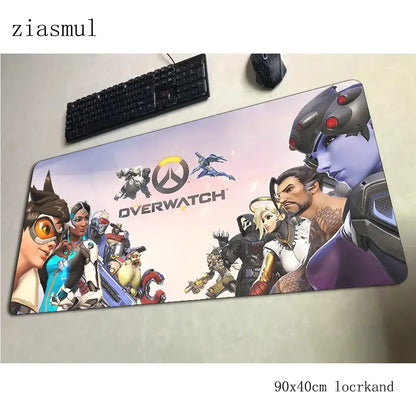 Overwatch mouse pad 90x40cm mousepads Aesthetic gaming mousepad gamer Gorgeous personalized mouse pads keyboard PC pad
