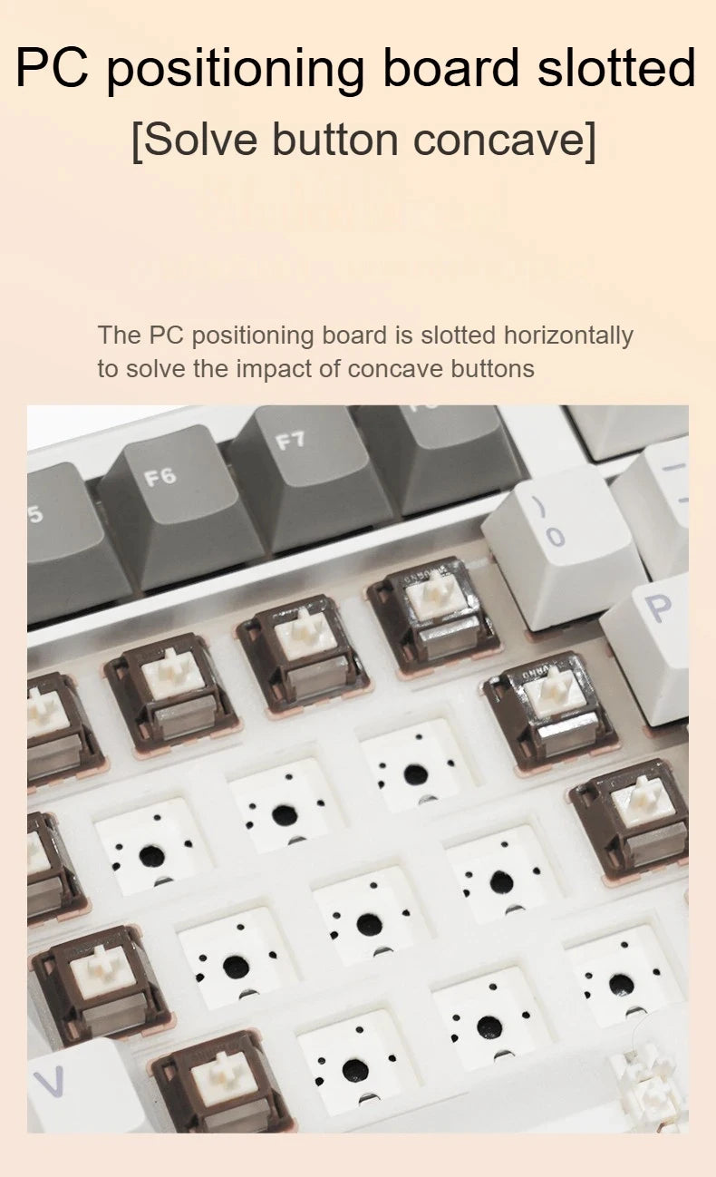 Teclado Mecânico AULA F108 PRO Personalizado Layout 100% Retroiluminação RGB Sem Fios Bluetooth Interruptores Hi-Fi Teclado Gaming