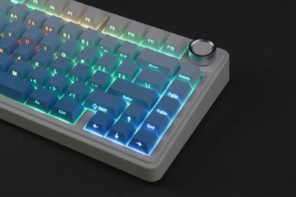 Teclado Mecânico Gaming Sem Fios AULA F75 Pro com Montagem Gasket, RGB Personalizado, Layout 75% e Teclas PBT com Gravação Lateral