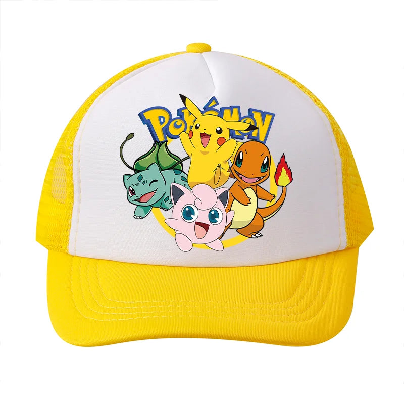 Pokémon baseball sapka Pikachu Charizard Gengar anime csúcsos sapka gyerek felnőtt nyári szabadtéri sport sapkák fiú alkalmi divat sapka ajándék