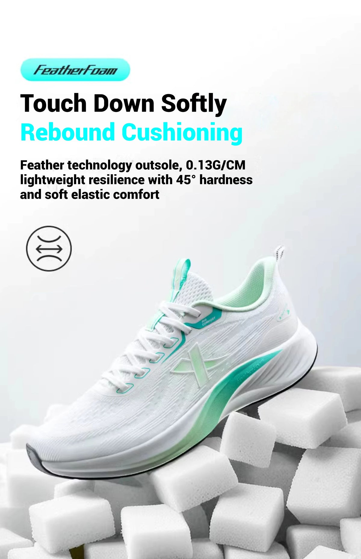 Xtep Light Wing 3 Laufschuhe für Herren – Sommermode, gepolstert, stoßdämpfend, leicht, moderne Sneaker 875219110034