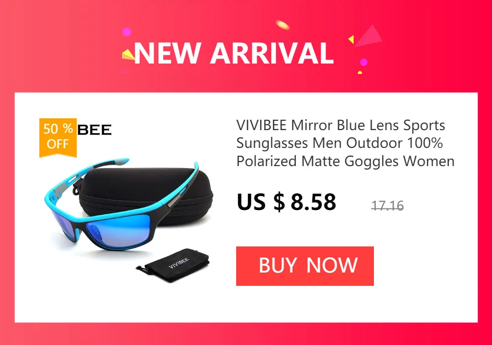 VIVIBEE Sports Men Photochromic Sunglasses Polarized Black Goggles Women Color Changing Driving Discoloration UV400 Sun Glasses