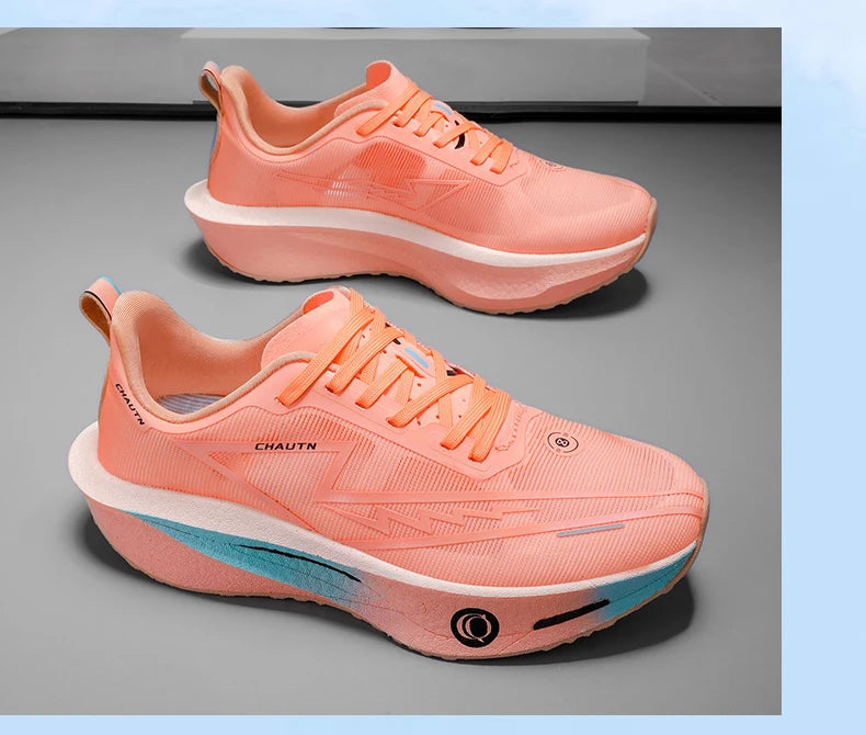 Men Running Shoes Speciality Carbon Plate Sports  Marathon Breathable Lightweight Women Comfortable Nonskid Chunta Sneakers