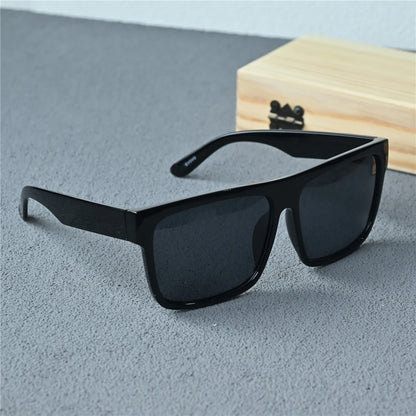 Vazrobe 165mm Oversized Black Polarized Sunglasses Men Large Huge Sun Glasses for Male Flat Top Steampunk Big Large Face