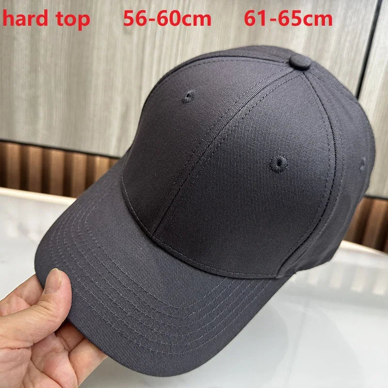 Bejzbol kape za muškarce s velikom glavom, za žene, XXL, prevelike, visoke krune, podesive, jednobojne, s kopčom (snapback), 56-60 cm, 60-65 cm