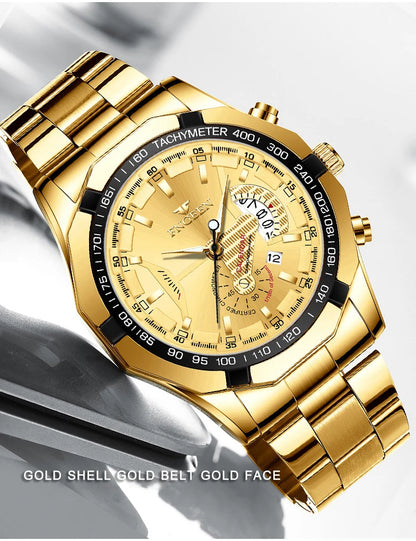 BINBOND Orginal Quartz Wristwatches For Men Luxury Luminous Waterproof Auto Date Men's Watch Stainless Steel Reloj Free Ship