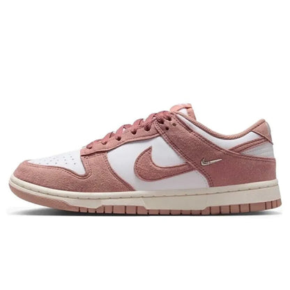 Nike Dunk Low - Versatile Thin Sole Slip-Resistant & Durable Low-Top Skate Shoes Unisex Style White/Black/Orange IB2260-500