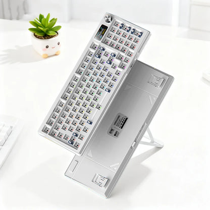 YINDIAOY95 Tastatur-Kit, Hotswap, TFT-Bildschirm, vollständige RGB-Hintergrundbeleuchtung, 2.4GHz Bluetooth, kabellose Custom-DIY-Mechanical-Tastatur