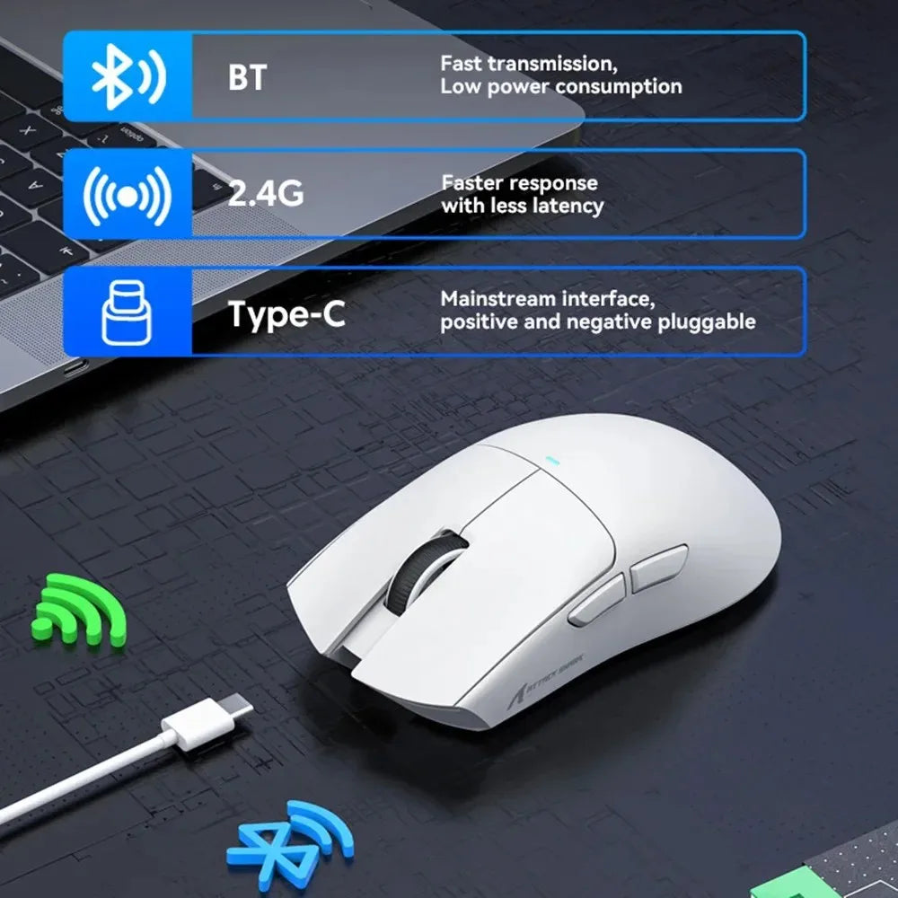 ATTACK SHARK X11SE Ultra-Light Wireless Gaming Mouse,20Million cycles life,PAW3311 Gaming,22KDPI,400IPS,40G,1KHz,65 Hours,30mAH