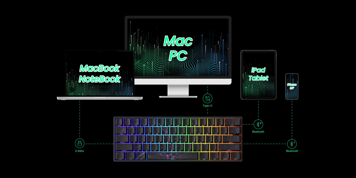Teclado Gaming Mecânico Akko MonsGeek FUN60 Ultra com Interruptores Magnéticos, 60%, Rapid Trigger, 8K HE/TMR, Teclado Gamer Personalizado em Alumínio