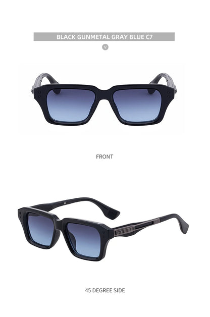 Polarized Classic Square Sunglasses Men 2026 Luxury Brand Steampunk UV400 Driving Sun Glasses For Male Trendy Small Frame Shades