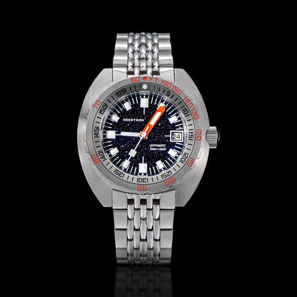 SEESTERN Men Diving Watch Automatic Luminous Date Waterproof Turn Bracelet Wristwatches Retro SUB300T Mechanical Sapphire Glass
