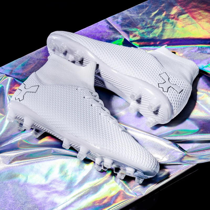 New Unisex Long Spike Football Boots Men Broken Nail Soccer Shoes AG/TF Training Soccer Cleats Sneakers Non-Slip Ankle Zapatos