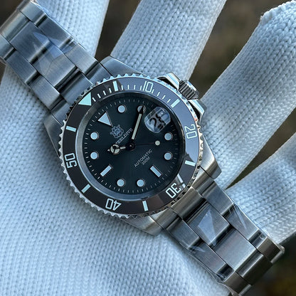 STEELDIVE Brand  SD1953 Gray Dial Stainless Steel NH35 Watch Ceramic Bezel 41mm Sapphire Glass Men Dive Watches  hombre