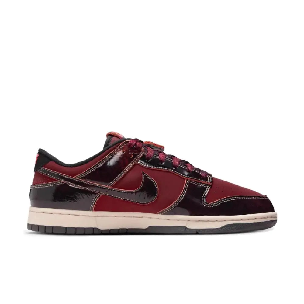 Nike Dunk Low bordó, csúszásgátló, strapabíró, retro, alacsony szárú cipő, uniszex stílus, HQ1965-600