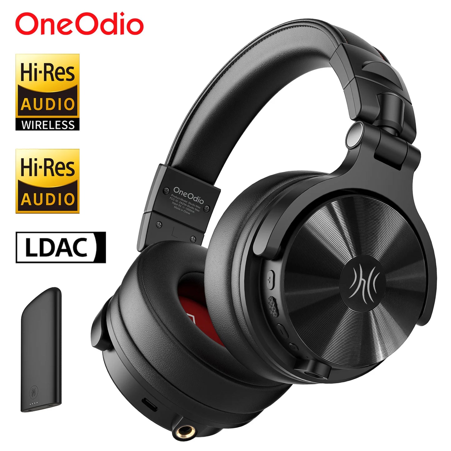 Auscultadores DJ Sem Fios OneOdio Studio Max Bluetooth 6.0 – Latência Ultrabaixa de 9ms, Headset Over-Ear de Monitorização de Estúdio Hi-Res LDAC com Microfone