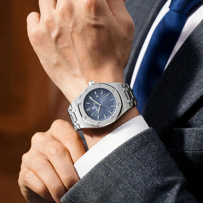 PAAZOMU Luxury Square Man Quartz Watch Waterproof Luminous Date Men's Watch High Quality Stainless Steel Business Men Watches