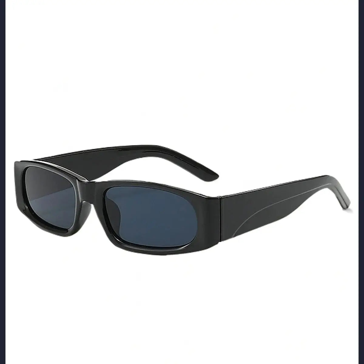 Hiphop Style Narrow Frame Black Sunglasses Men's Retro Effortless Orange Sunglasses UV400