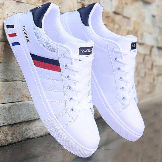 Men's Low-Top Skateboarding Sneakers - Breathable Synthetic Upper, Durable Pvc Sole, Round Toe Design, Suitable for Casual and Formal Wear Skateboard Shoes, Casual Shoes, Stylish Lace-Up Design, Equipped with Comfortable Fabr