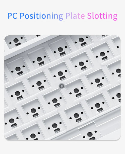 Teclado Gaming Mecânico AJAZZ AK820 Pro com Fio e Sem Fio, Tri-Mode, Retroiluminação RGB, Switches Hot-Swappable, Layout Compacto 70%, PC/Mac