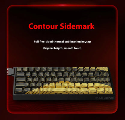 Madlions Mad 60He Magnetic Switch Mechanical Keyboard MAD68 Wired Keyboard Mad60he Custom MAD68he E-sports Gamer Keyboard Gifts