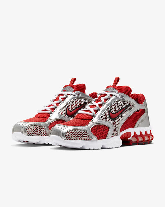 Nike Air Zoom Spiridon Cage 2 Scarpe casual unisex basse, sportive, resistenti all’usura, grigie e rosse, calzature lifestyle CJ1288-600