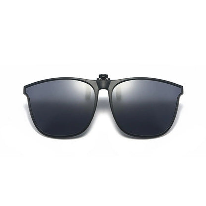 New Polarized Flip-up Sunglasses Clips For Myopia Glasses Retro Big Size Square TAC Material Glasses Clip-on Sunglass Clip