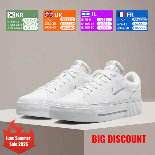 Nike Court Legacy Lift Height-Enhancing Sole Design Comfortable Anti-Slip Cushioning Durable Athletic Shoes  FZ2606-100