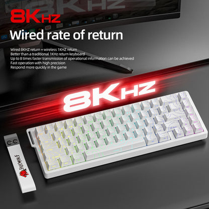 Magnetic Switch Gaming Keyboard Attack Shark X68HE And FreeWolf F68/F68Pro 8K Wired 1K Wireless RGB Rapid Trigger Hall Effect