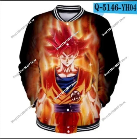 Dragon Ball Goku Kid Men Zipper Hoodie Cartoon Japan Style Anime Women Sweatshirt 2025 New Fashion Children Jackets Coat