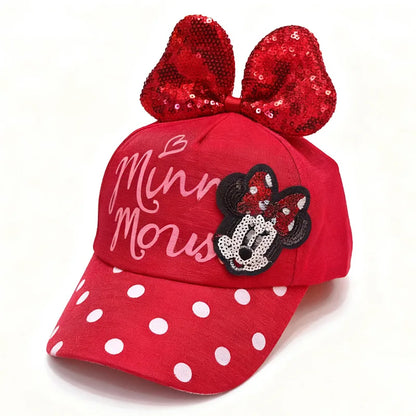 Disney Minnie Mickey Anime Peripheral Cotton Polyester Baseball Cap Figure Cartoon Peaked Cap Dress Up Kid's Birthday Gifts